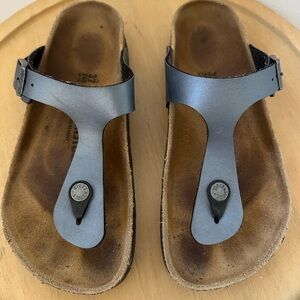 Birkenstock Gizeh, Metallic Grey, 37